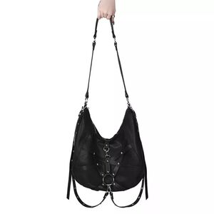 Chic Black Leather Shoulder Bag